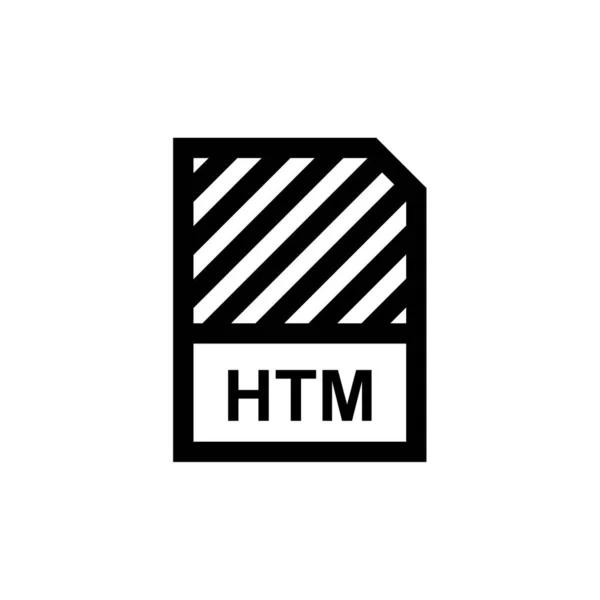 Htm Archivo Documento Extensión Icono Vector Ilustración — Vector de stock