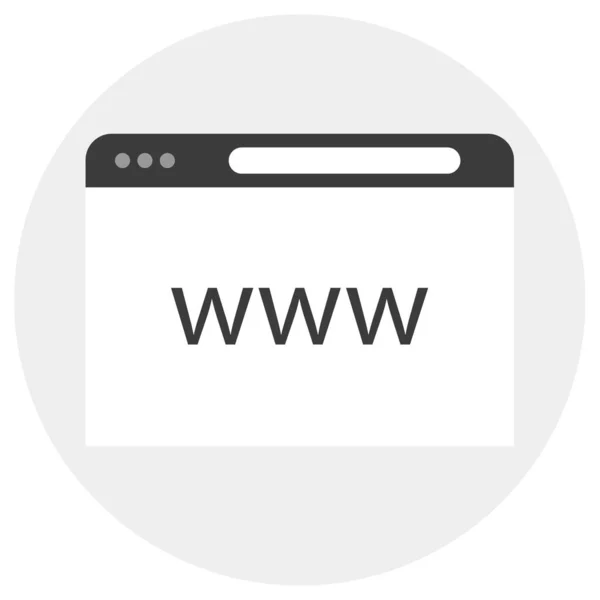 Internet Www Web Online Ikon Design Vektor – Stock-vektor