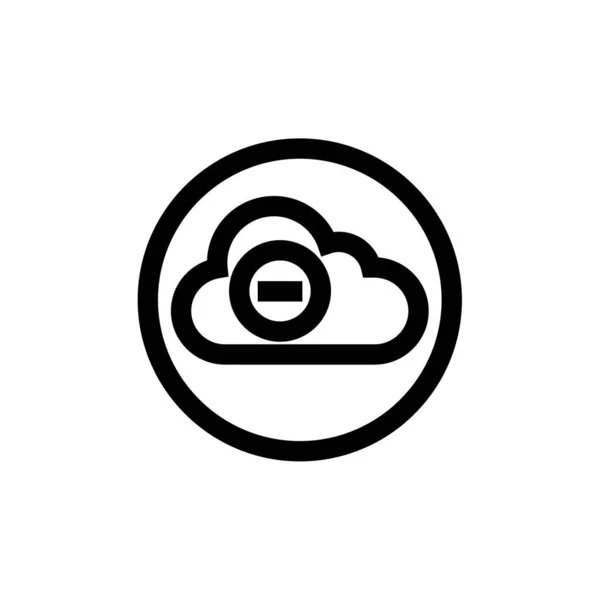 Ikona Chmury Obliczeniowej Ilustracja Wektora — Wektor stockowy