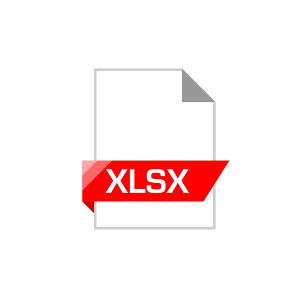 Ícone Formato Arquivo Xlsx Ilustração Vetorial Design Simples — Vetor de Stock