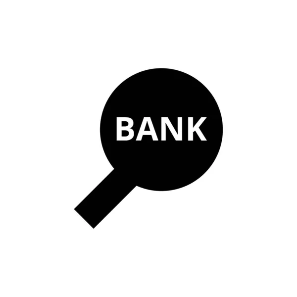 Sök Bank Ikon Vektor Illustration — Stock vektor
