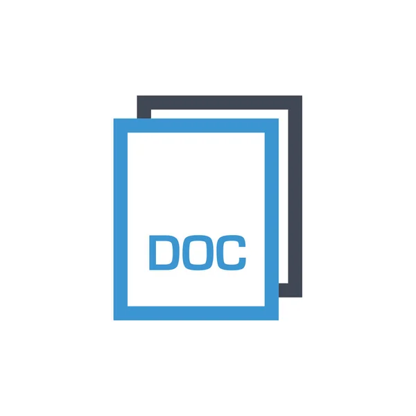 Doc Dateinamenserweiterung Dokument — Stockvektor