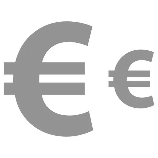 Icono Del Euro Estilo Vectorial Bicolor Símbolo Icónico Plano Con — Vector de stock
