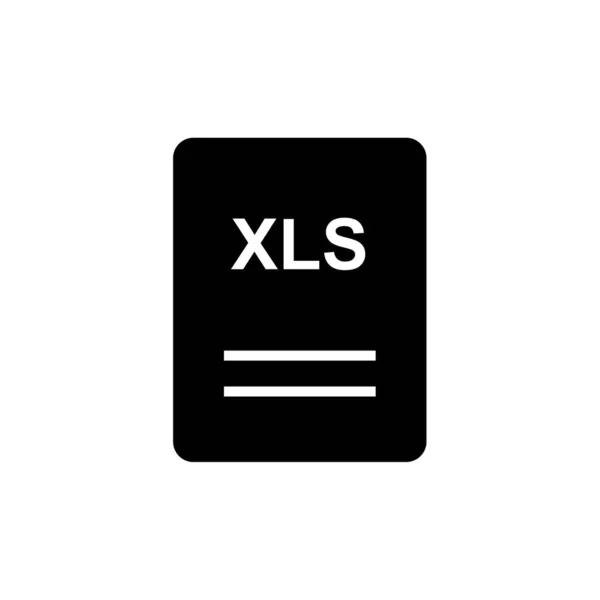 Xls Icona Del Formato File Illustrazione Vettoriale Design Semplice — Vettoriale Stock