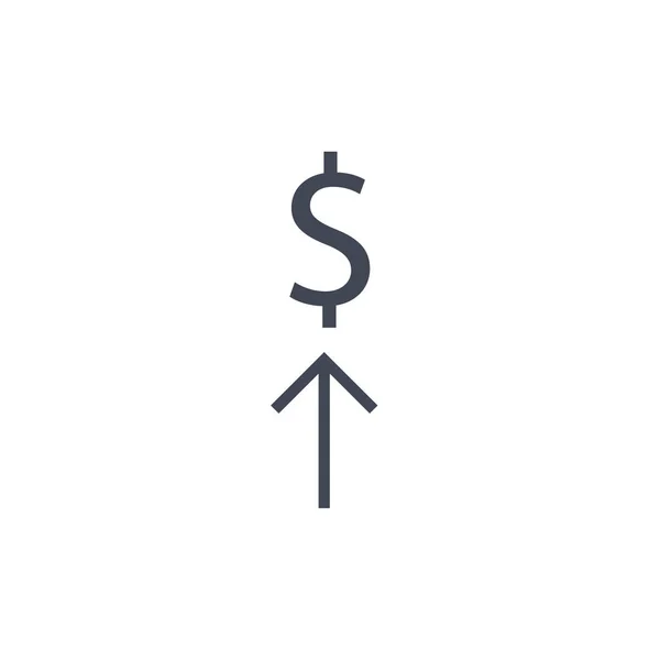 Dollar Symbol Einfache Web Logo Illustration — Stockvektor