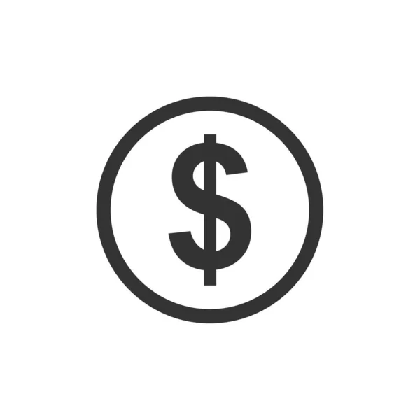 Icono Del Dólar Ilustración Simple Logotipo Web — Archivo Imágenes Vectoriales