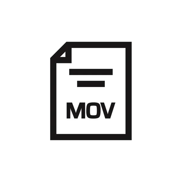 Векторная Иллюстрация Значка Файла Mov — стоковый вектор
