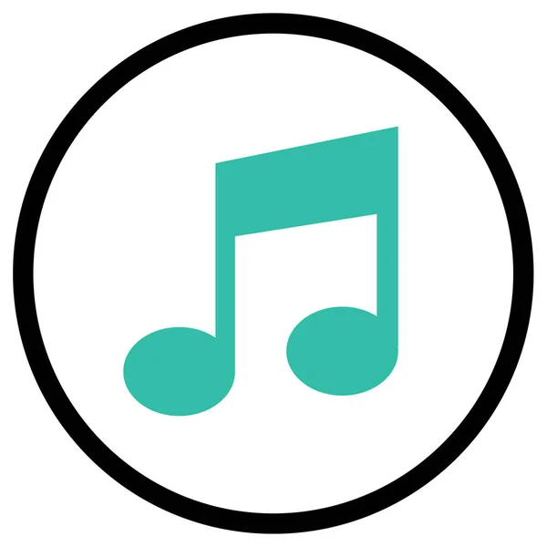 Note Musique Icône Web — Image vectorielle