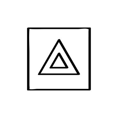 üçgen simgesi, vektör illüstrasyonu basit tasarım