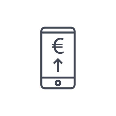 mobil bankacılık çizgisi simgesi