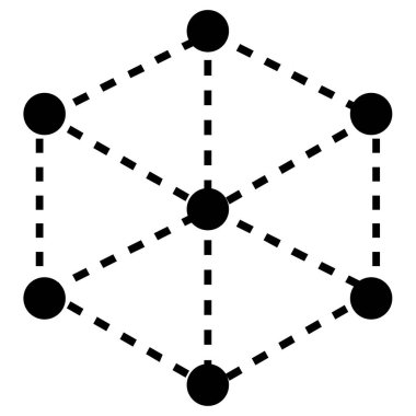ağ bağlantısı vektör simgesi. biçim iki renkli düz sembol, siyah ve beyaz renkler, yuvarlak açılar, gri