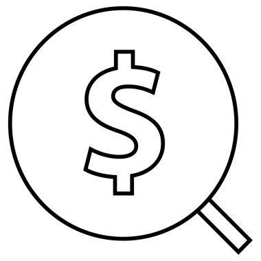 Dolar. Web simgesi basit illüstrasyon