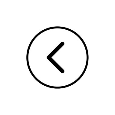 Sol ok simge vektör çizim