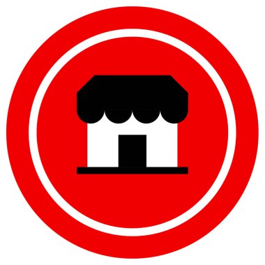 dükkan simgesi vektör illüstrasyonu