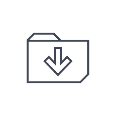 ok aşağı simge vektör illüstrasyonu