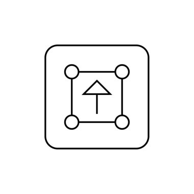 Soyut çokgen geometrik şekil simgesi, vektör illüstrasyonu