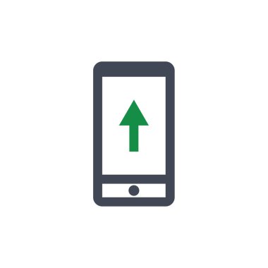 ok simgesi vektör illüstrasyon tasarımlı akıllı telefon