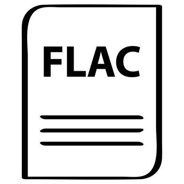 flac dosya simgesi, vektör illüstrasyonu basit tasarım