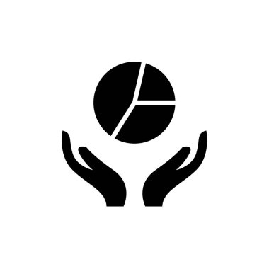 hand holding a leaf icon. vector illustration