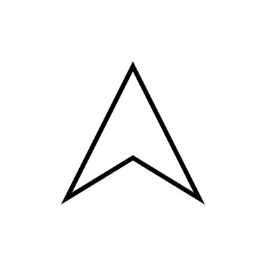 yukarı ok simgesi, vektör illüstrasyonu