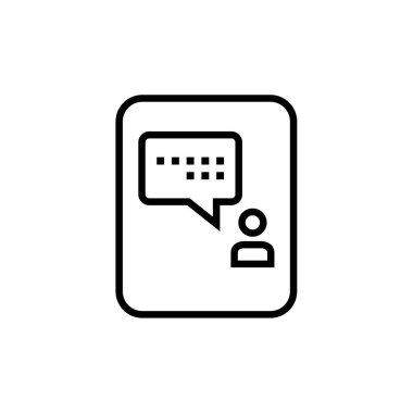 Metin Mesajlaşma simgesi vektör illüstrasyonu  