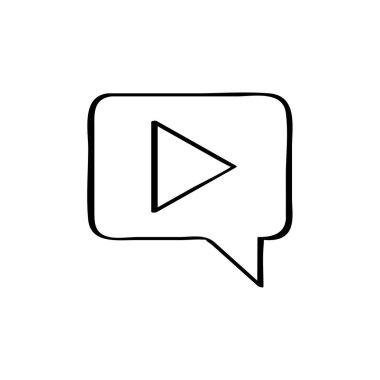 Video sohbet simgesi vektör illüstrasyon tasarımı
