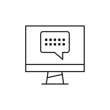 Metin Mesajlaşma simgesi vektör illüstrasyonu  