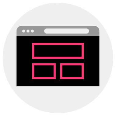 İnternet sitesi. Web simgesi basit illüstrasyon