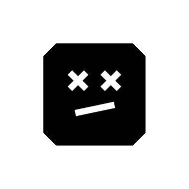 Üzgün bir yüzün vektör çizimi