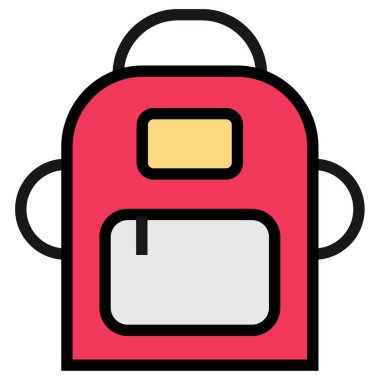 Sırt çantası. Web simgesi basit illüstrasyon