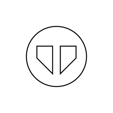 harf ilk logo tasarım vektör şablonu