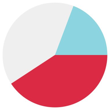 Pasta grafiği basit simgesi, vektör çizim