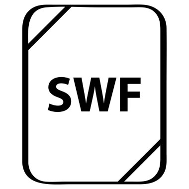 swf dosya biçimi simgesi, vektör illüstrasyonu basit tasarım