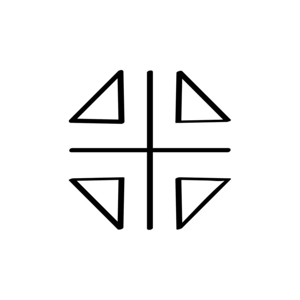 Zastavit Kreativní Design Kříž Symbol Vektor Ikona Pro Web Design — Stockový vektor