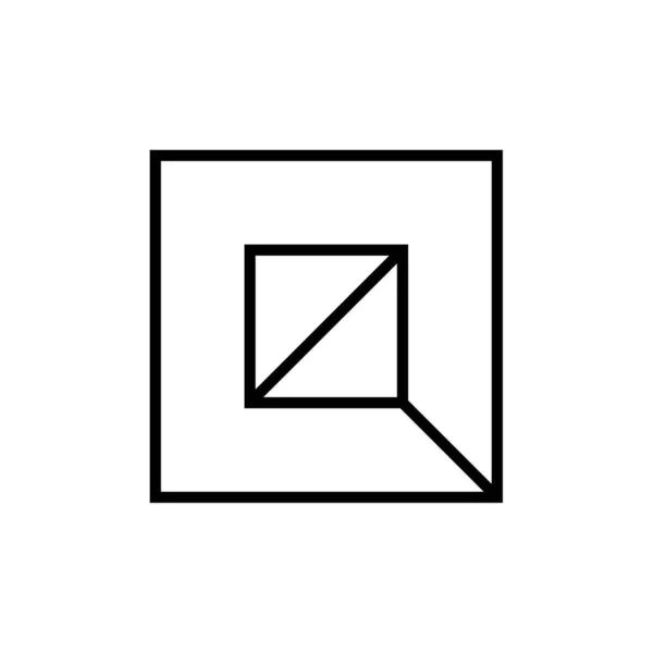 Abstraktes Polygonales Geometrisches Figurensymbol Vektorillustration — Stockvektor