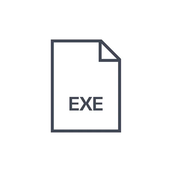 Exe Dateisymbol Vektorabbildung Einfaches Design — Stockvektor