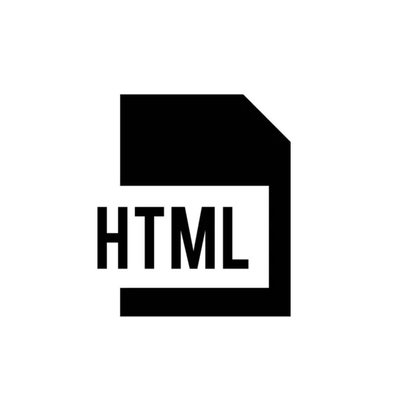Html Archivo Documento Extensión Icono Vector Ilustración — Archivo Imágenes Vectoriales