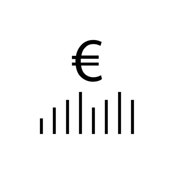 Euro Vector Icon Illustratie — Stockvector