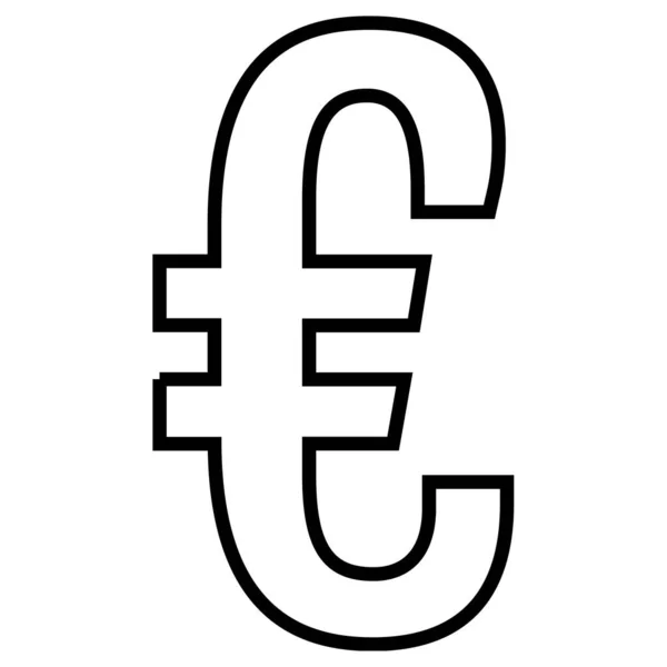 Euro Tecken Ikon Vektor Illustration Enkel Design — Stock vektor