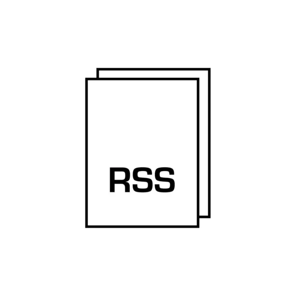 Rss Extension Nom Fichier Vectoriel Illustration — Image vectorielle