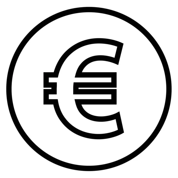 Euro Ícone Web Design Simples — Vetor de Stock
