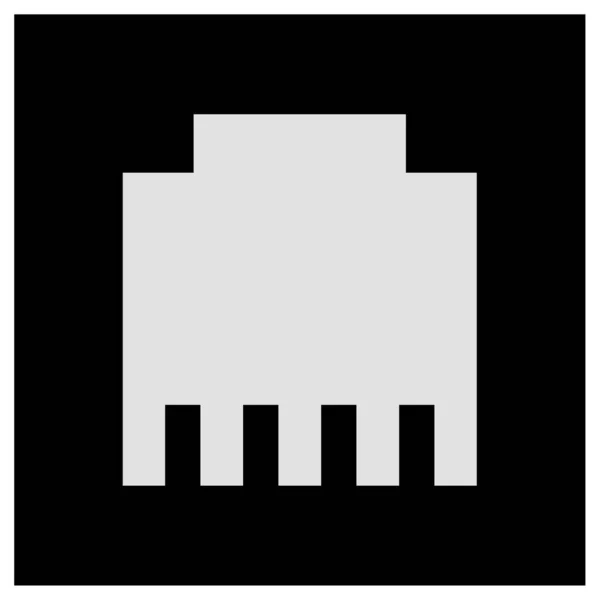 Icona Del Cavo Ethernet Disegno Semplice Illustrazione Vettoriale — Vettoriale Stock