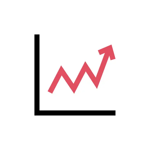 stock vector growth graph, chart, analytics, bar, increase, statistics, finance icon. vector illustration