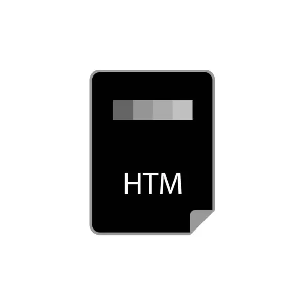 Htm Ícone Formato Arquivo Ilustração Vetorial Design Simples — Vetor de Stock