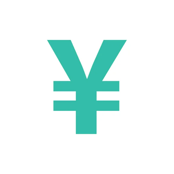 Yen Simgesi Arka Planda Izole Vektör Düz Vektör Sembolü Tasarımı — Stok Vektör