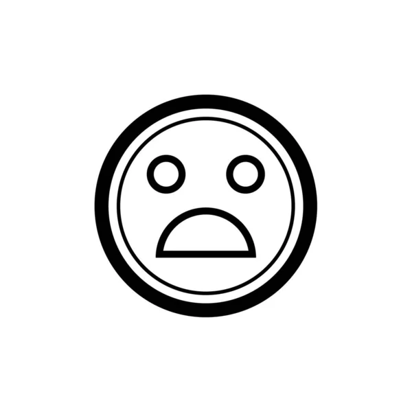 Sad Face Icon Vector Illustration — Vetor de Stock