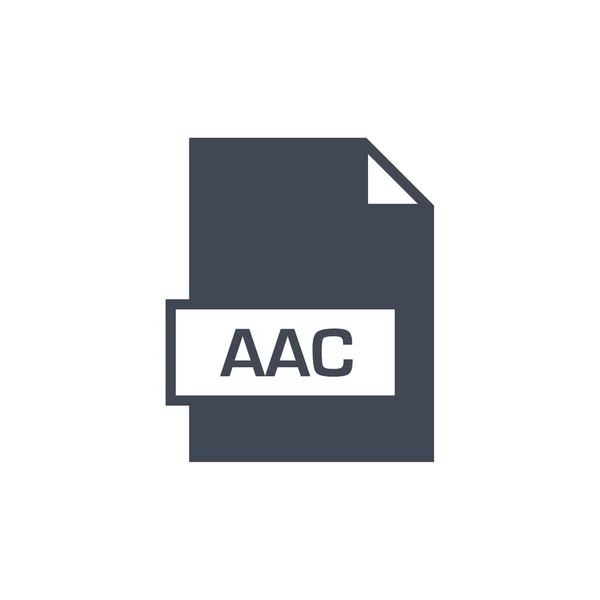 stock vector aac file name extension icon 