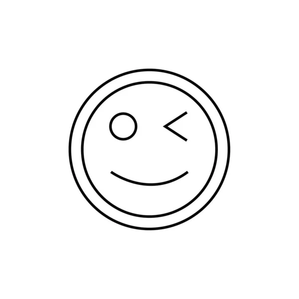 Sonrisa Cara Emoticono Icono Ilustración Vectorial — Archivo Imágenes Vectoriales