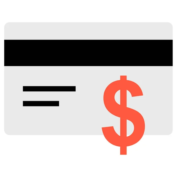 信用卡矢量图标 风格为双色扁平符号 深红色和黑色 圆形角度 — 图库矢量图片