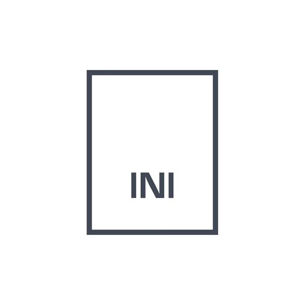 Ini Nom Fichier Extension Icon — Image vectorielle